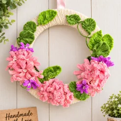 Pink and purple wreath
