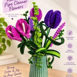 Purple tulip and lily decor