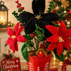 Christmas Poinsettia and Light up Lily