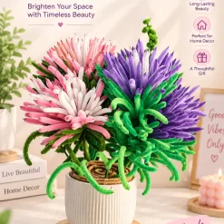 Crazy pink and purple flowers